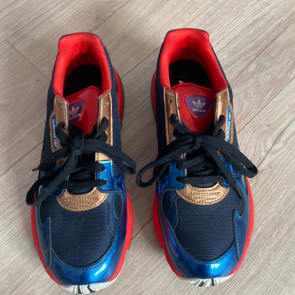 Adidas Falcon Collegiate Navy Red Women's Running Classic Shoes Size 10 CG6632